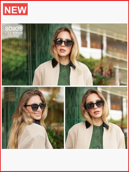Vintage Oversized Cateye Sunglasses UV400 Protection Polarized Plastic Lenses main image 6